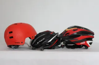 3 Cascos Bicicleta (Rojo, Negro, Rojo/Negro)