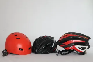 3 Cascos Bicicleta (Rojo, Negro, Rojo/Negro)