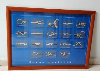 Cuadro Nudos Marineros Cuerda Hecho a Mano