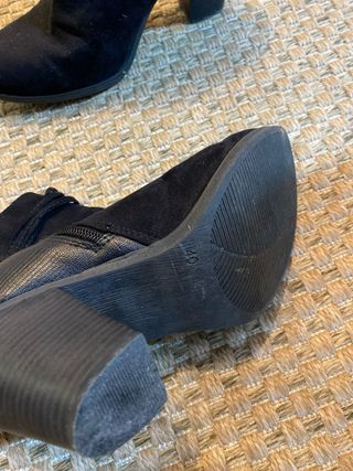 Botines de tacón negros mujer