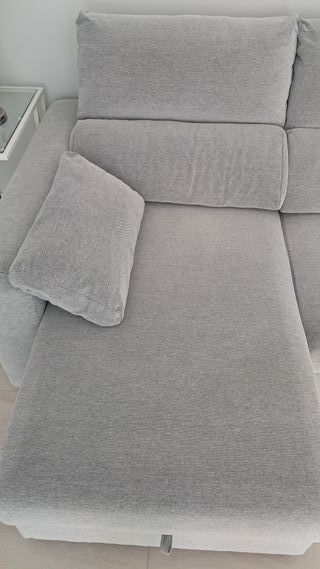 Sofá Chaise Longue tela gris