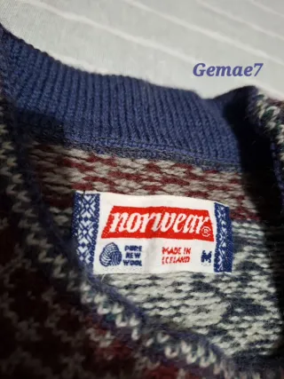 Jersey Lana Islandés Norwear Vintage Talla M