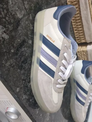 Zapatillas Adidas Hombre Beige y Azul