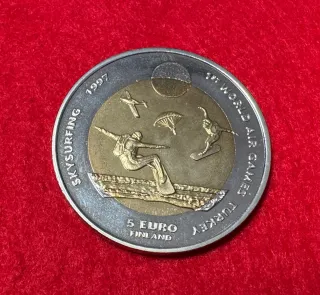 Moneda 5 Euros FAI Aeronaútica