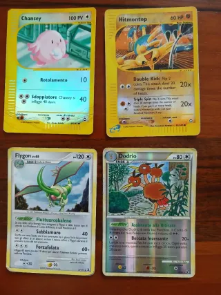 Lotto 4 carte Pokemon 2002/2009/2010