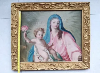 Antiguo Óleo sobre Tela - Escuela Colonial S.XVIII