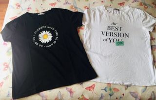 2 Camisetas Stradivarius Talla L