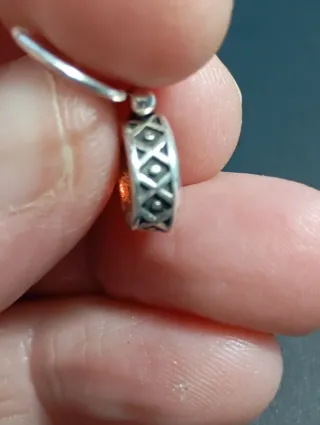 Pendientes Plata Ley Ovalados Granate