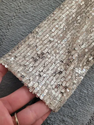 Vestido fiesta lentejuelas falda pantalón