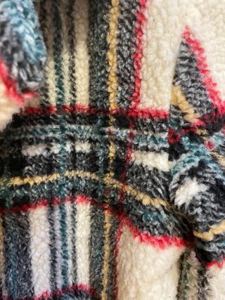 Chaqueta cuadros peluche