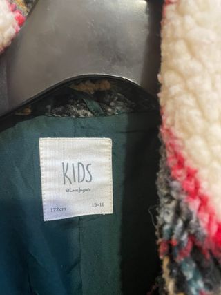 Chaqueta cuadros peluche