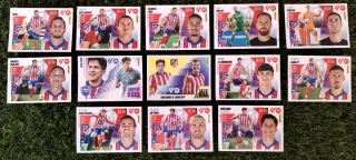 Lote de 13 cromos del Atlético de Madrid la Liga