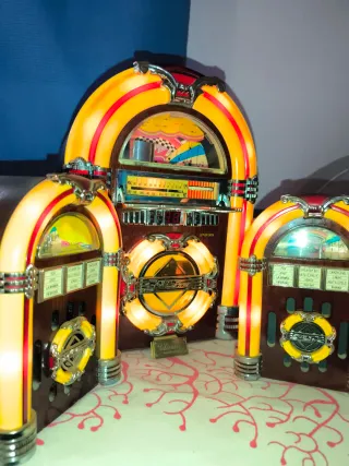 Radio Jukebox 3 Piezas. CD LED Vintage Clásica.