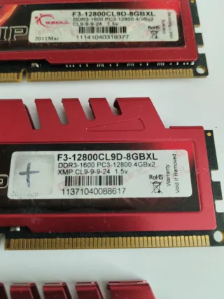 Memoria RAM 16GB 4x4GB G.Skill DDR3 F3-12800CL9D-8
