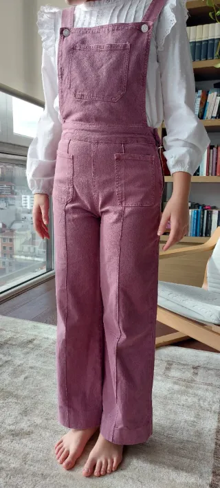 Peto vaquero niña Noon rosa/morado. Talla XS
