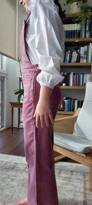 Peto vaquero niña Noon rosa/morado. Talla XS