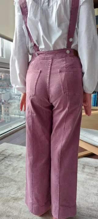 Peto vaquero niña Noon rosa/morado. Talla XS