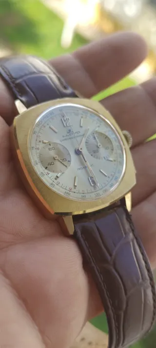 Reloj Landeron 248 Cuerda Manual Dorado