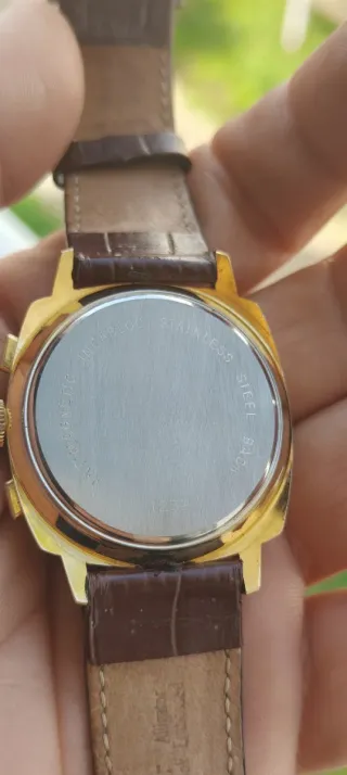 Reloj Landeron 248 Cuerda Manual Dorado