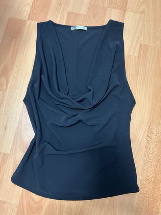 Top Zara Negro Talla M