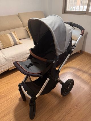 Carrito de bebé 2 piezas gris