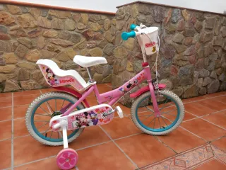 Bicicleta infantil Minnie Mouse rosa
