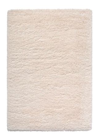 Alfombra pelo largo beige-blanca