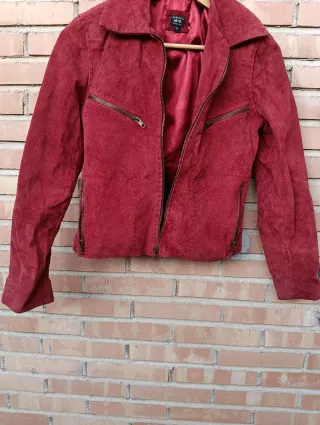 Chaqueta Ante Roja Authentic MCK Talla M mujer