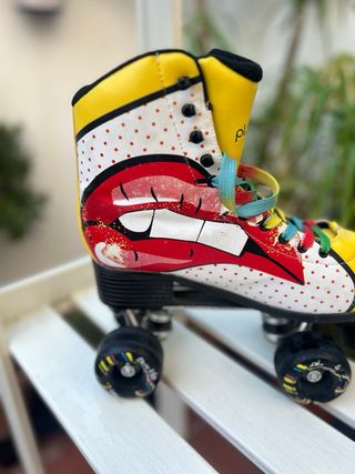 Patines de 4 ruedas estilo pop art