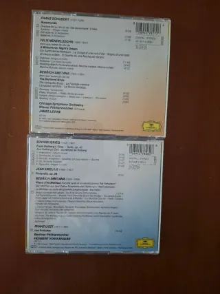 2 CDs Clásicos: Mendelssohn, Schubert, Sibelius, G