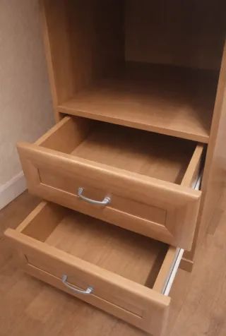 Escritorio esquinero color madera roble