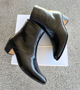 caballero botin de vestir negro tacon suela