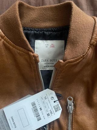 Cazadora niño polipiel Zara sin estrenar