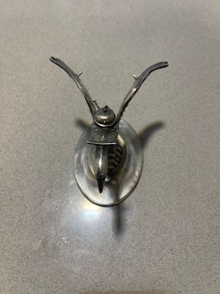 Calentador copas coñac cisne plata