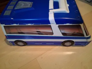 Autobús Micro Machines Azul y Blanco