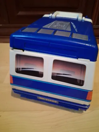Autobús Micro Machines Azul y Blanco