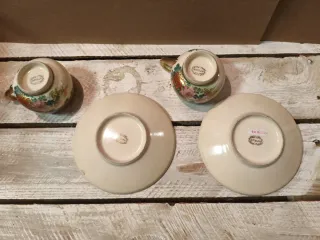 Tazas de porcelana Satsuma antiguas