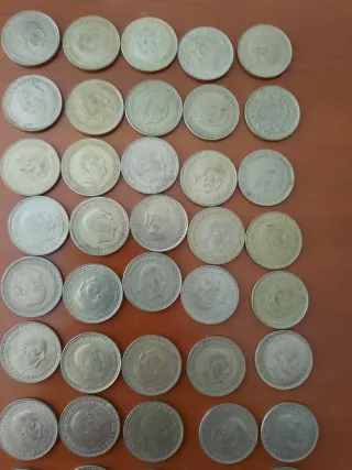 Lote 50 monedas 1 peseta Franco