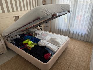 Colchón látex con canapé abatible 1,5 x 2 m.