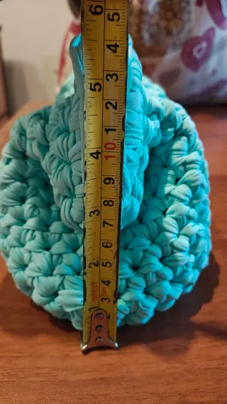 Borsa uncinetto teal