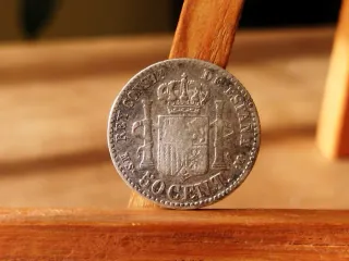Moneda Plata 50 céntimos 1880 *8*0 Alfonso XII