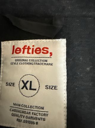 Abrigo Lefties Hombre Trenzado Negro XL