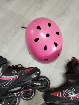 Patines Fila Negro/Rojo Talla 32-36