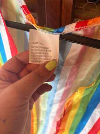 Capa Disfraz Jeque Árabe Arcoíris Talla Única