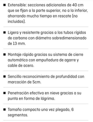 Sonda Salewa Lightning Carbon 240 Plus