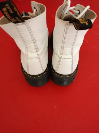 Stivali Dr. Martens bianchi con zip