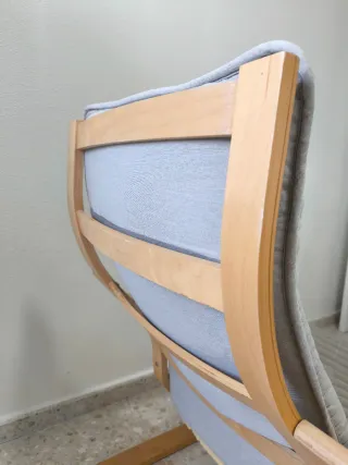 Sillón Poäng Ikea Madera y Tela Gris