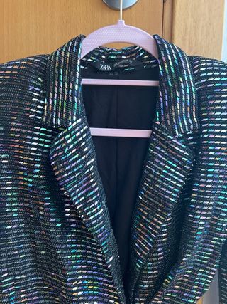 Vestido Zara lentejuelas multicolor