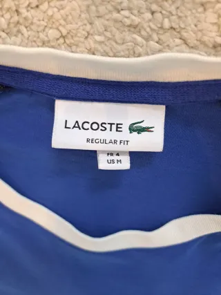 Camiseta Lacoste Hombre Azul y Blanca