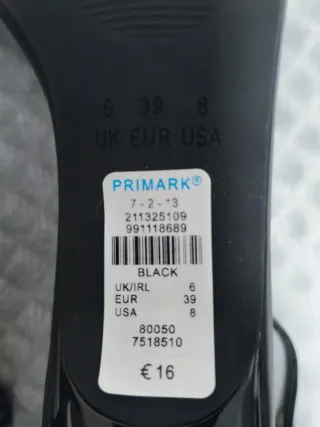 Sandalias tacón negras Primark